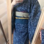 今日も着物を着ています